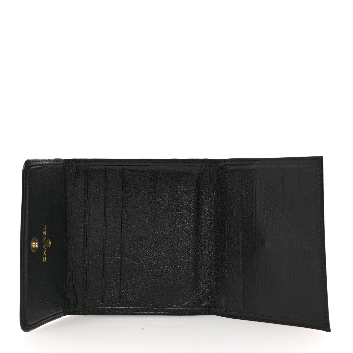 Chanel Goatskin Compact CC Flap Wallet Black 5 of 10