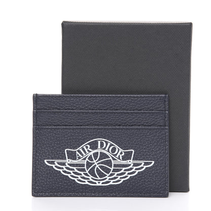 Christian Dior X AIR JORDAN Grained Calfskin Card Holder Bleu 7 of 7