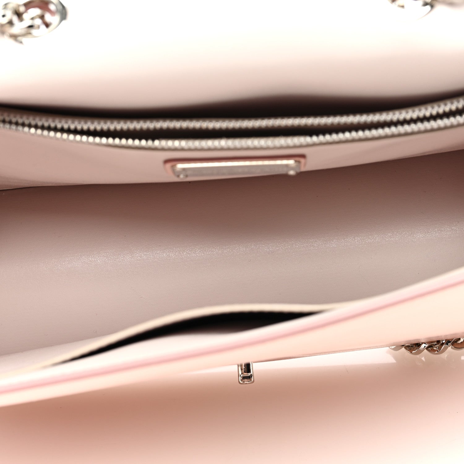 Salvatore Ferragamo Smooth Calfskin Vara Bow Chain Flap Crossbody Pink 5 of 9