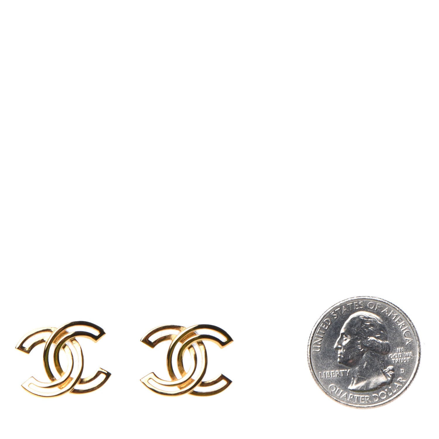 Chanel Metal Obazine CC Earrings Gold 2 of 5