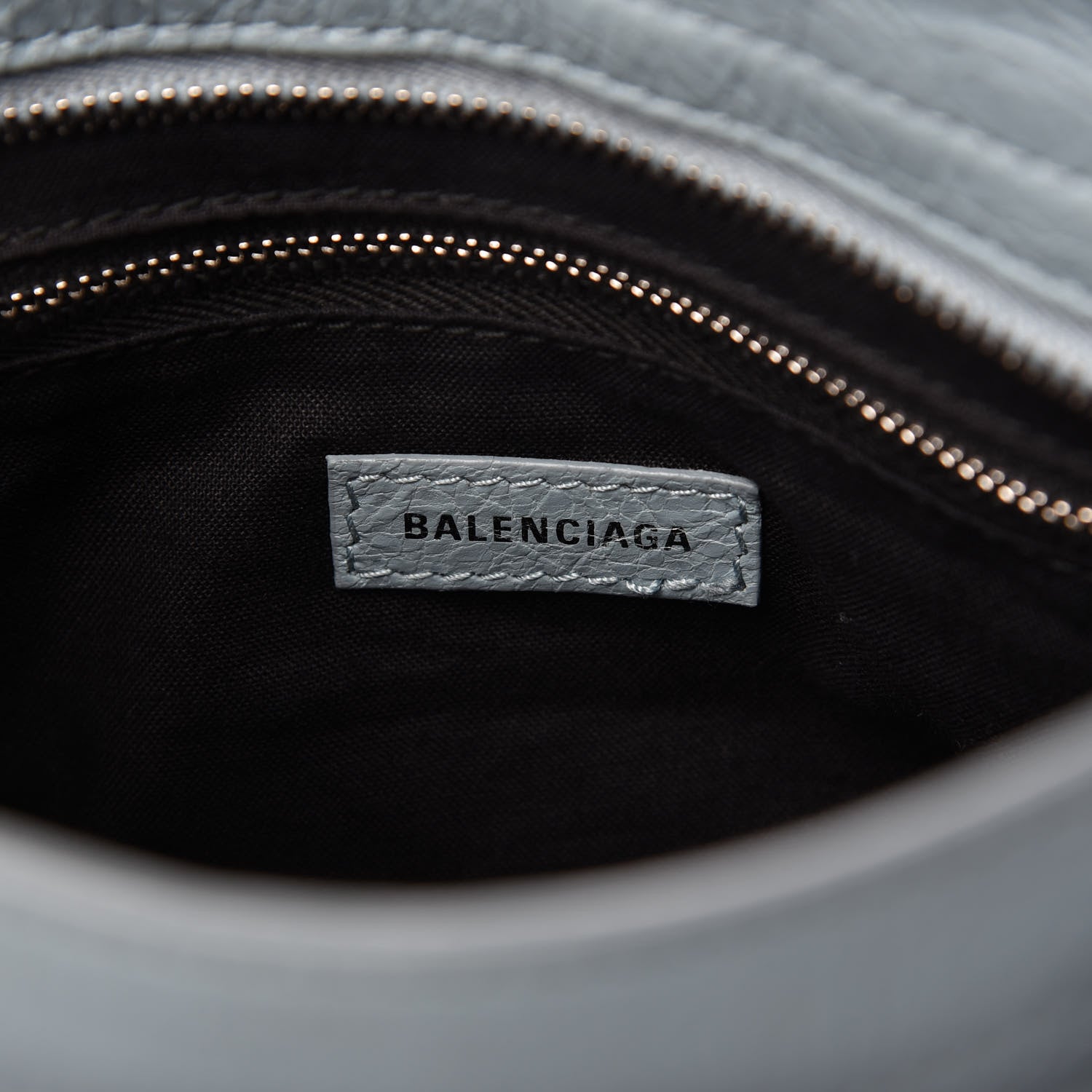 Balenciaga Agneau Classic Silver Hardware Mini City Bleu Gris 8 of 9