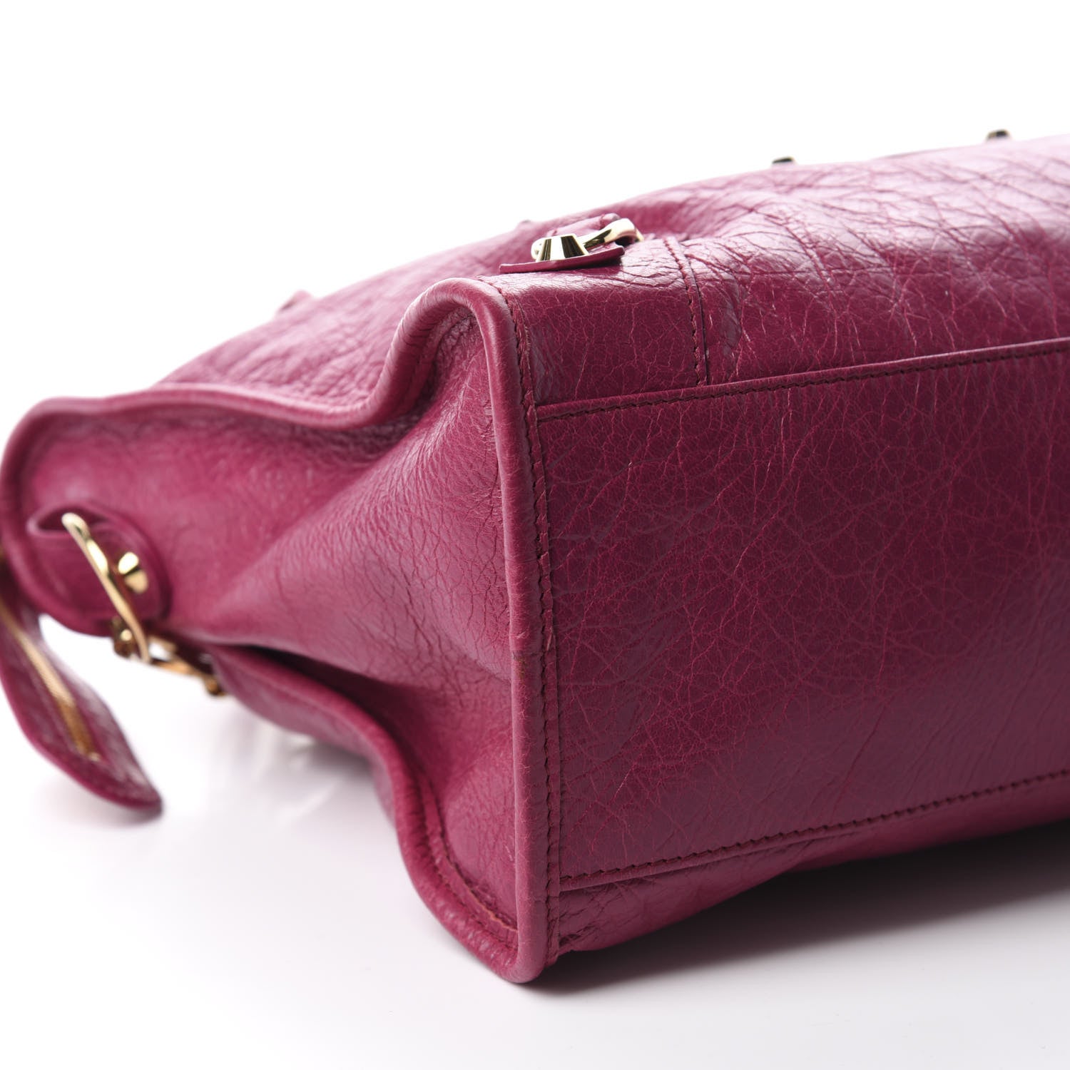 Balenciaga Agneau Classic Gold Hardware City Rose Dahlia 7 of 11
