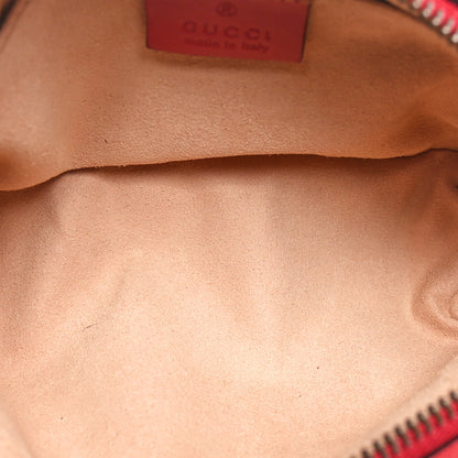 Gucci Calfskin Matelasse GG Marmont Cosmetic Case Hibiscus Red 5 of 11