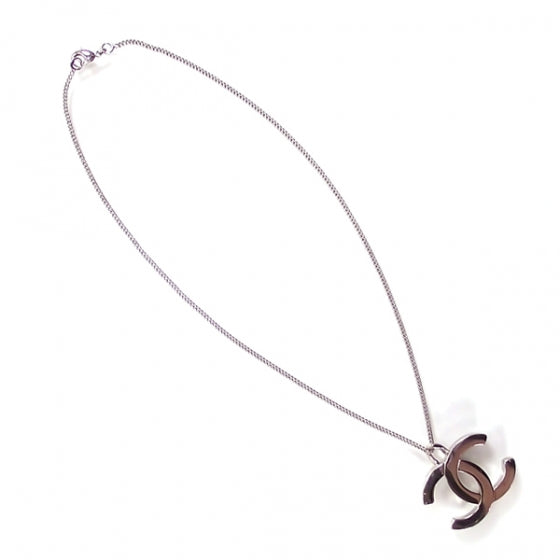 Chanel Silver CC Logo Necklace 1 of 5