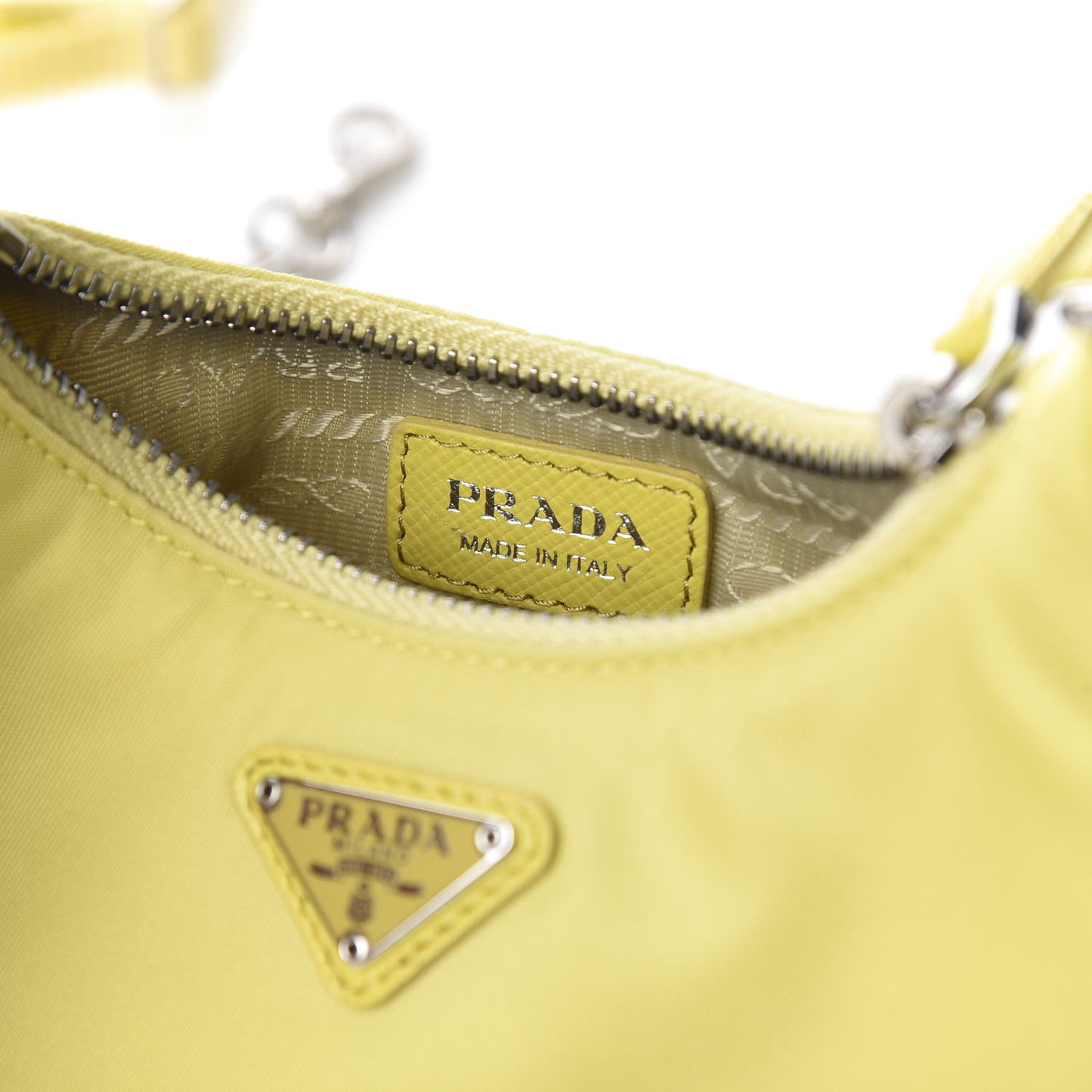 Tessuto Nylon Saffiano Mini Re-Edition 2000 Shoulder Bag Ananas
