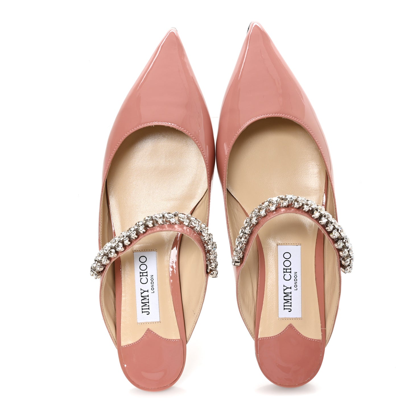 Patent Calfskin Bing 100 Mules 39.5 Blush