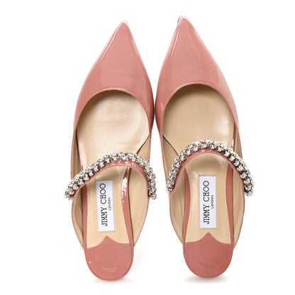 Jimmy Choo Patent Calfskin Bing 100 Mules 39.5 Blush 2 of 9