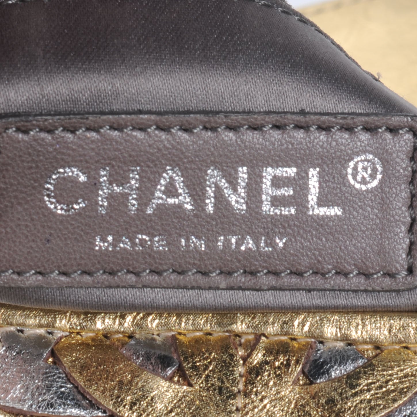 Chanel Calfskin Crackled CC Mix Medium Flap Gold Silver 3 of 9