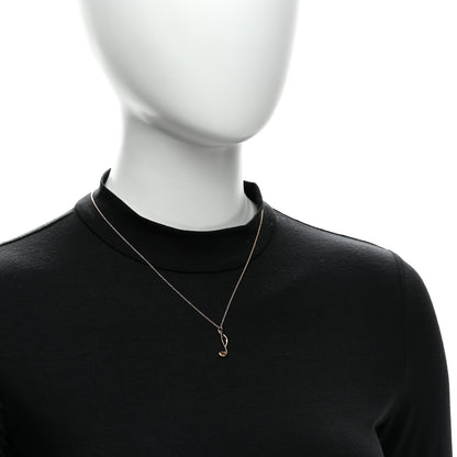Tiffany 18K Rose Gold Paloma Picasso Graffiti Music Note Pendant Necklace 2 of 6