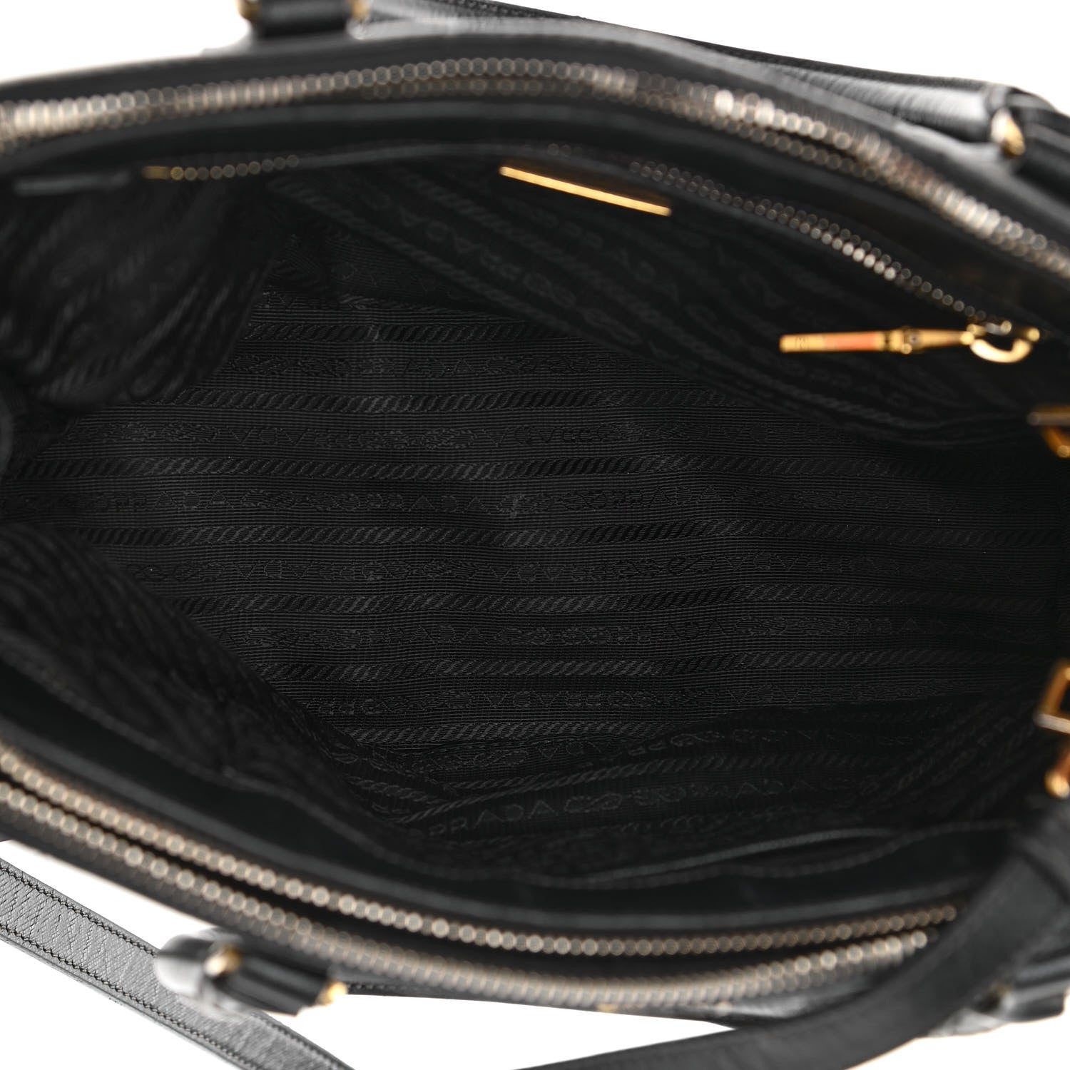 Prada Saffiano Small Galleria Double Zip Tote Black 5 of 13
