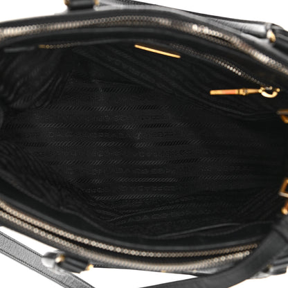 Prada Saffiano Small Galleria Double Zip Tote Black 5 of 13