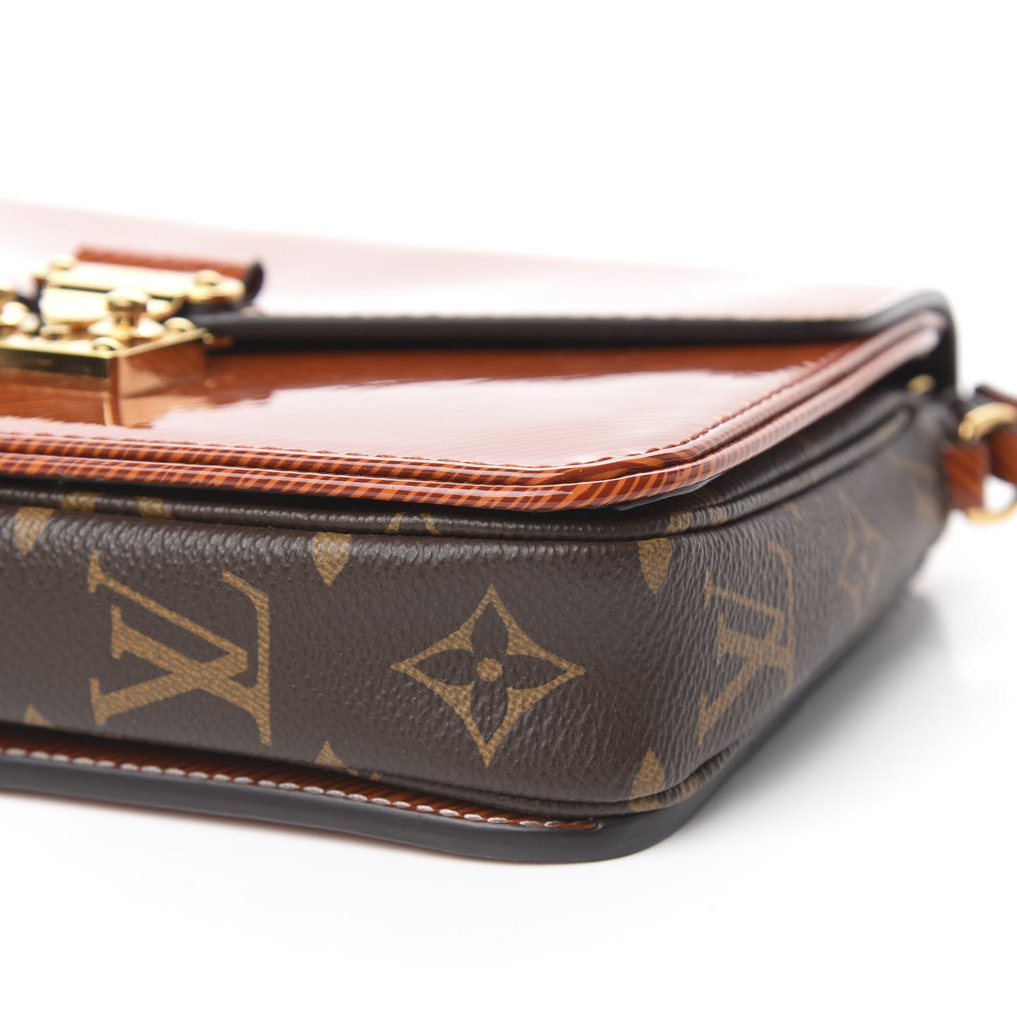 Shiny Epi Monogram Pochette Metis Mini Brown
