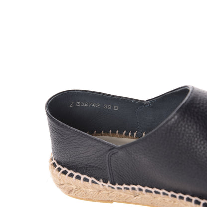 Chanel Grained Calfskin CC Espadrilles 39 Black Navy 8 of 10