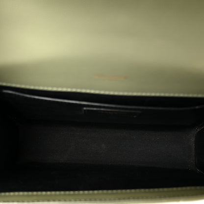 Saint Laurent Grain De Poudre Textured Mixed Matelasse Triquilt Medium Monogram Satchel Light Sage 5 of 11