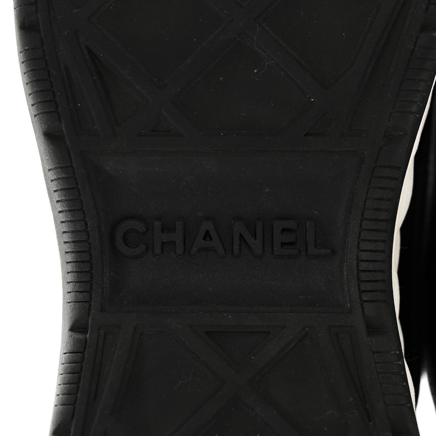 Velvet Calfskin Mixed Fibers CC Sneakers 37 Black