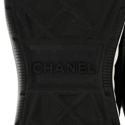 Chanel Velvet Calfskin Mixed Fibers CC Sneakers 37 Black 7 of 23