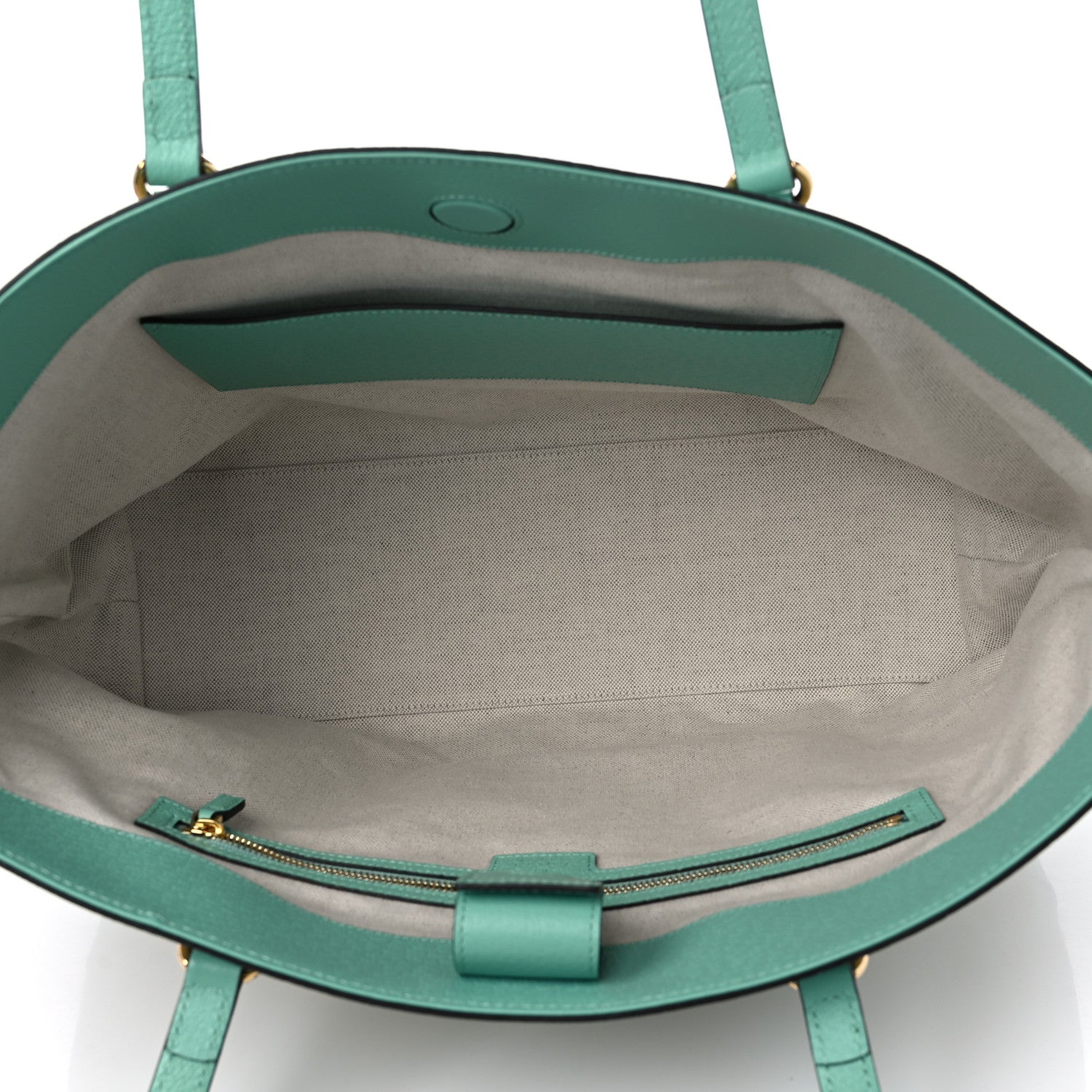 Gucci Monogram Jumbo GG Textured Dollar Calfskin Medium Ophidia Shopping Tote Beige Pepperlight Mint 5 of 10