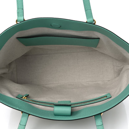 Gucci Monogram Jumbo GG Textured Dollar Calfskin Medium Ophidia Shopping Tote Beige Pepperlight Mint 5 of 10