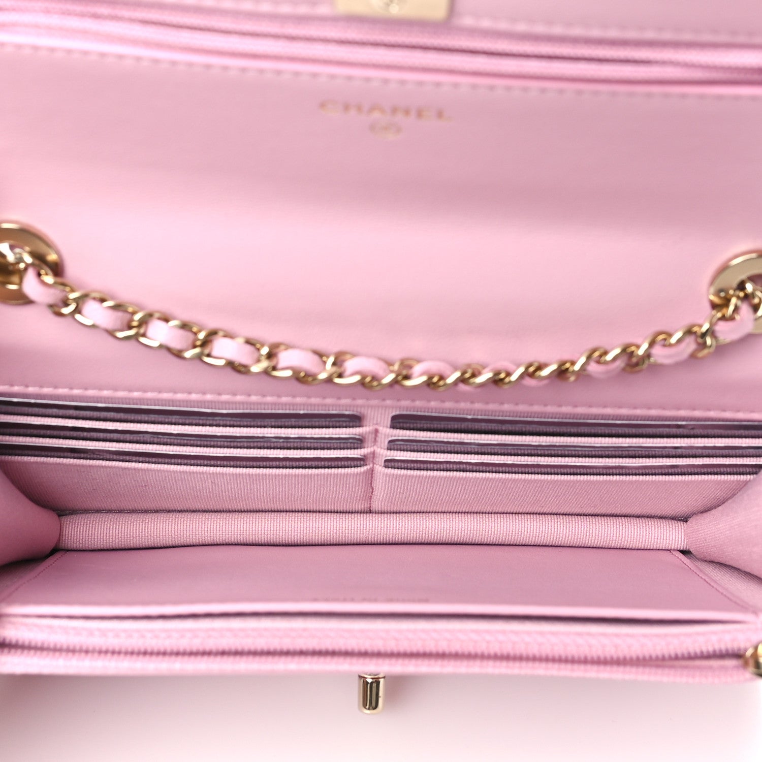 Chanel Lambskin Quilted Trendy CC Wallet On Chain WOC Pink 5 of 10