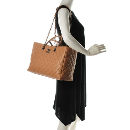 Chanel Caviar Quilted Large Coco Handle Shopping Tote Beige 2 of 7