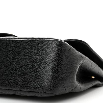 Chanel Caviar Quilted Jumbo Single Flap Black 10 of 13