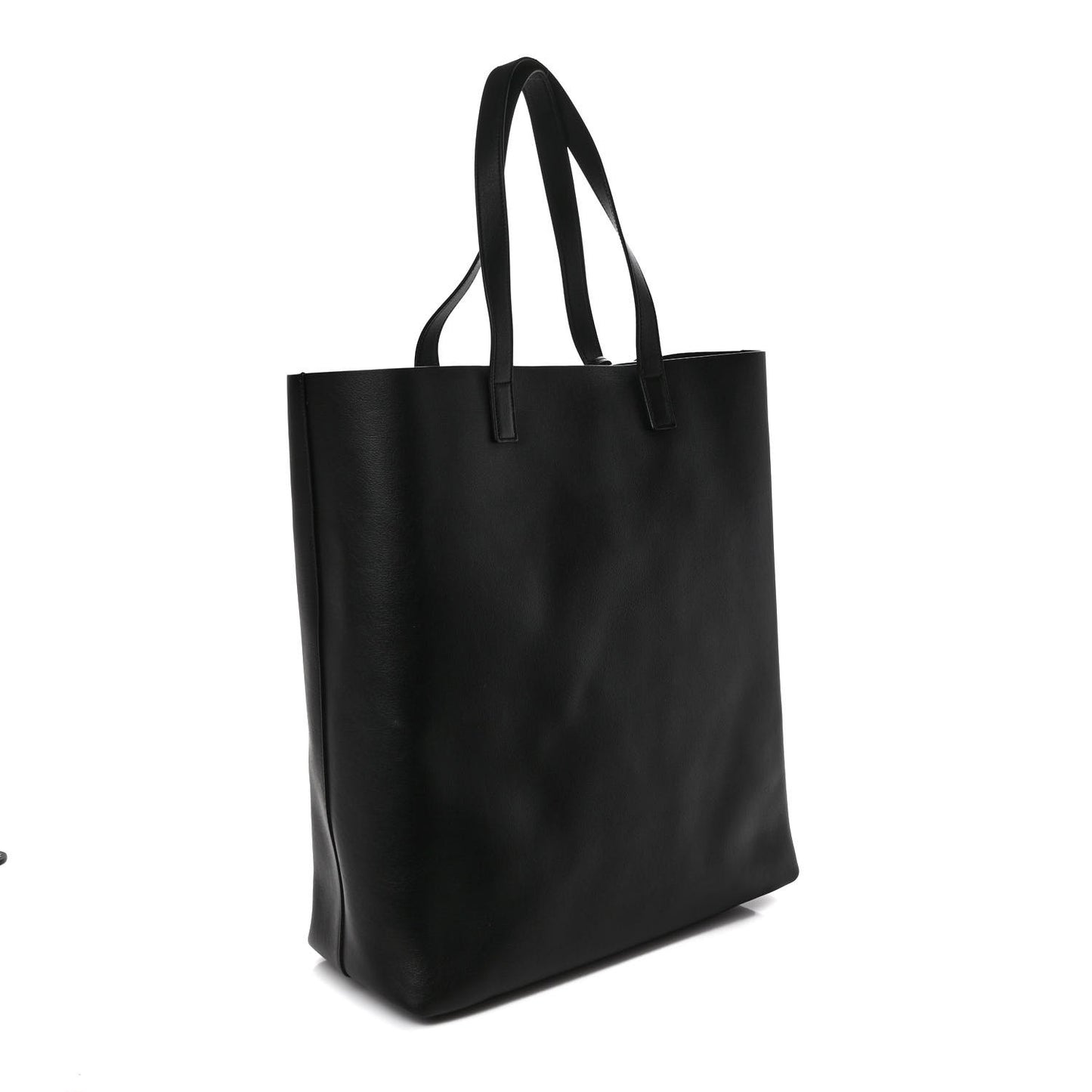 Calfskin Bold Shopping Tote Black