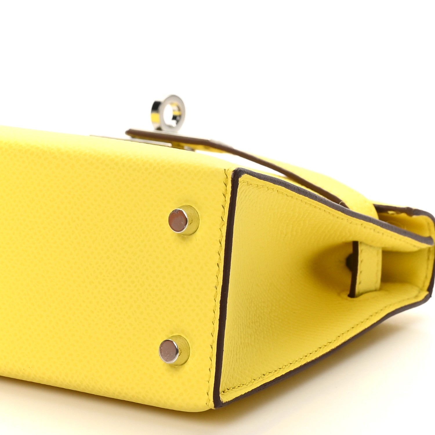 Hermes Epsom Mini Kelly Sellier 20 Jaune Citron 10 of 11