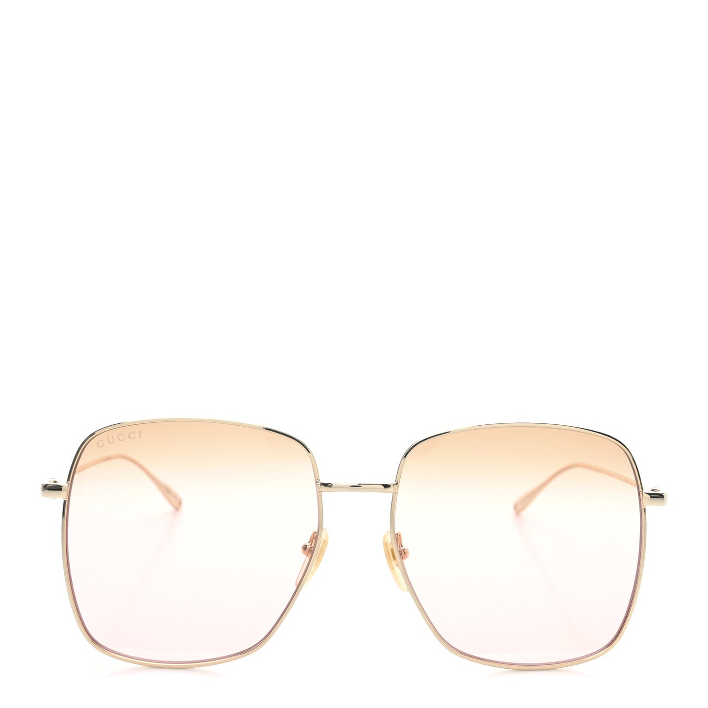 Metal Fork Square Frame Raccoon Charm Sunglasses GG1031S Pink