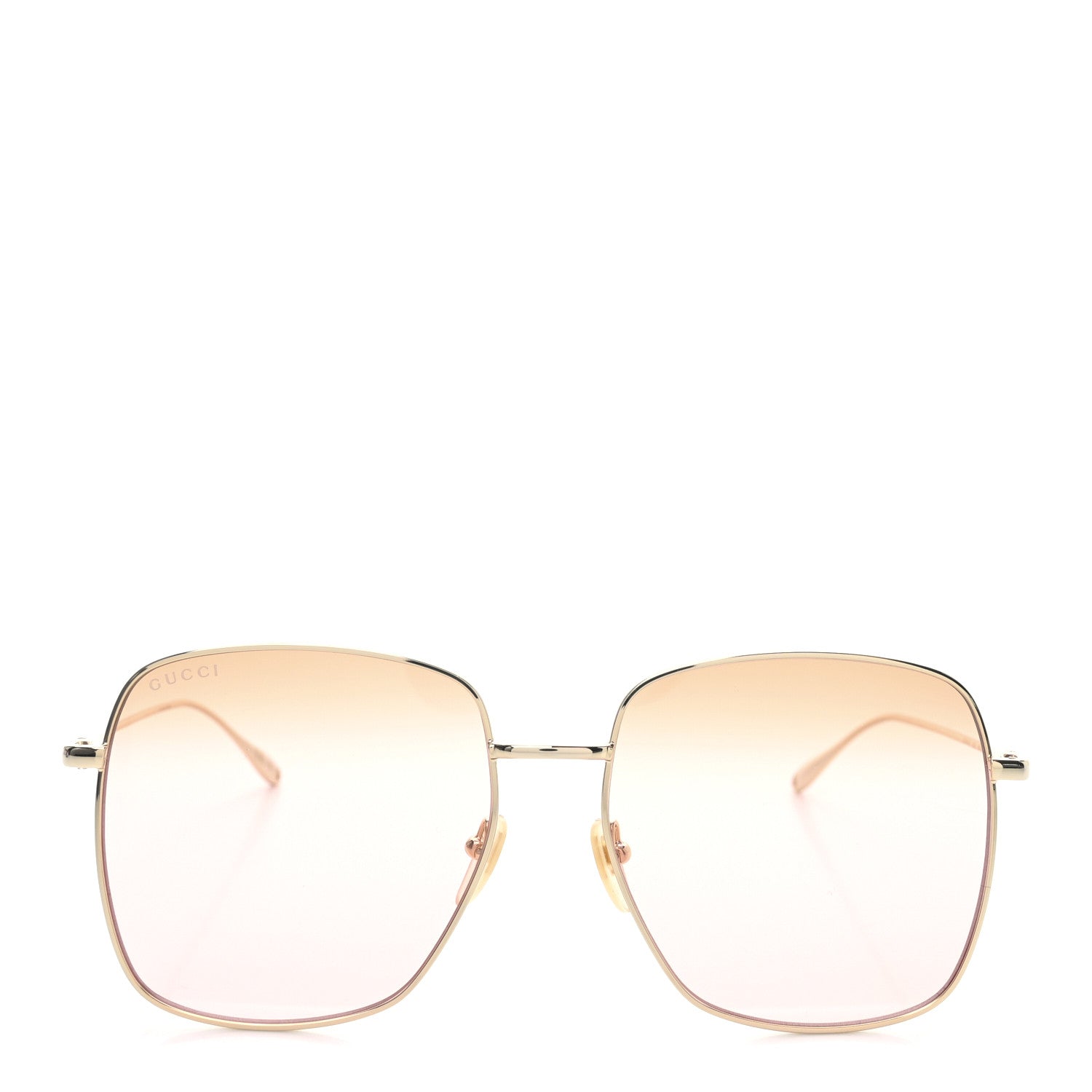 Gucci Metal Fork Square Frame Raccoon Charm Sunglasses GG1031S Pink 2 of 7