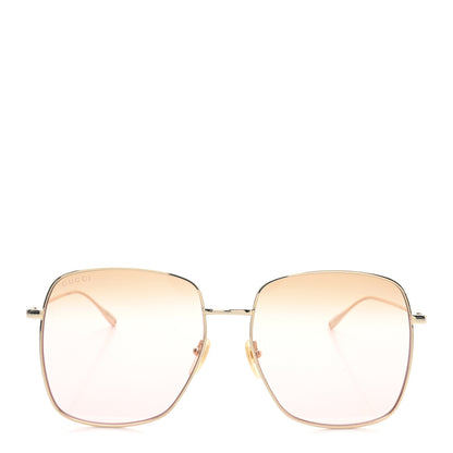 Gucci Metal Fork Square Frame Raccoon Charm Sunglasses GG1031S Pink 2 of 7