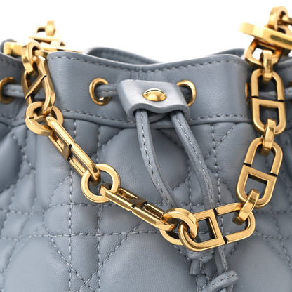 Christian Dior Lambskin Cannage Miss Dior Bucket Bag Cloud Blue 8 of 10