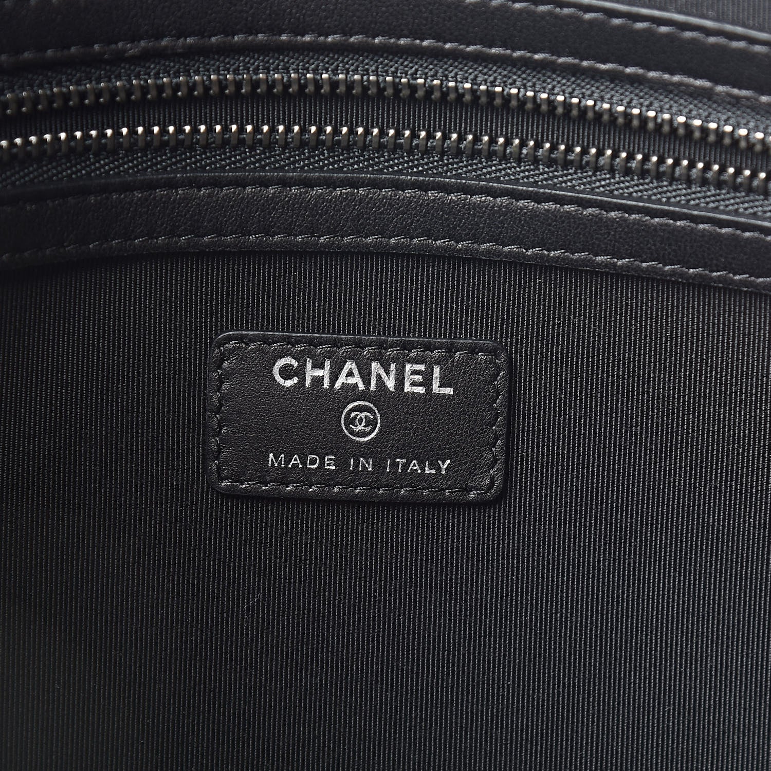 Chanel Canvas La Pausa Large Cosmetic Case Black 6 of 8
