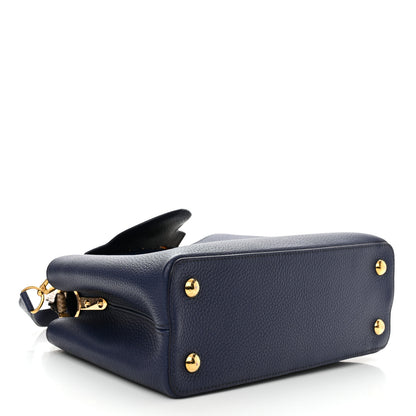 Louis Vuitton Taurillon Snakeskin Capucines MM Blue 4 of 11