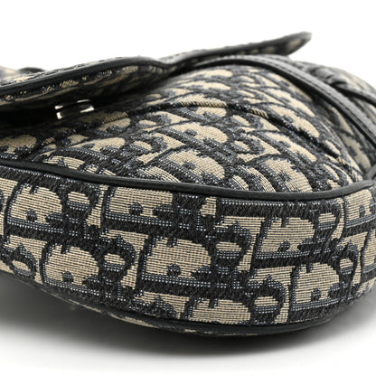 Christian Dior Oblique Mens Saddle Bag Blue 8 of 10