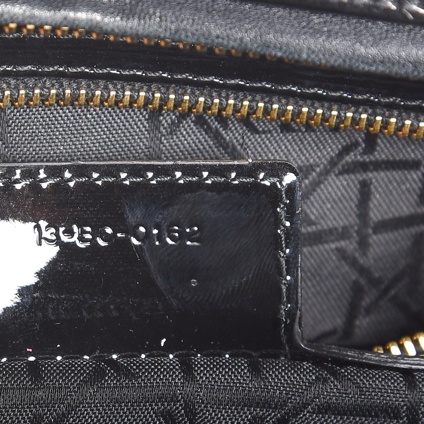 Patent Cannage Large Lady Dior Black