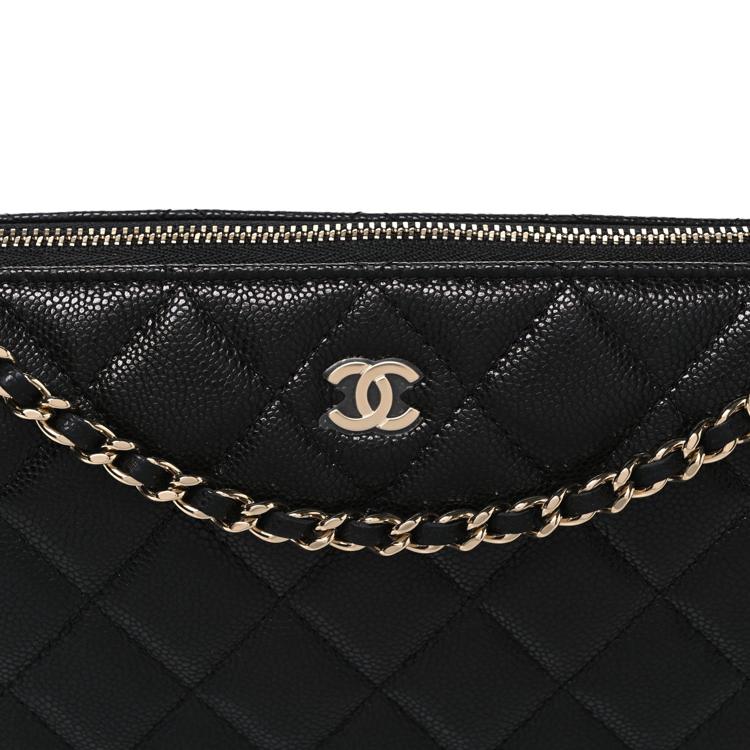 Chanel Caviar Quilted Purse With Chain Black 8 of 11