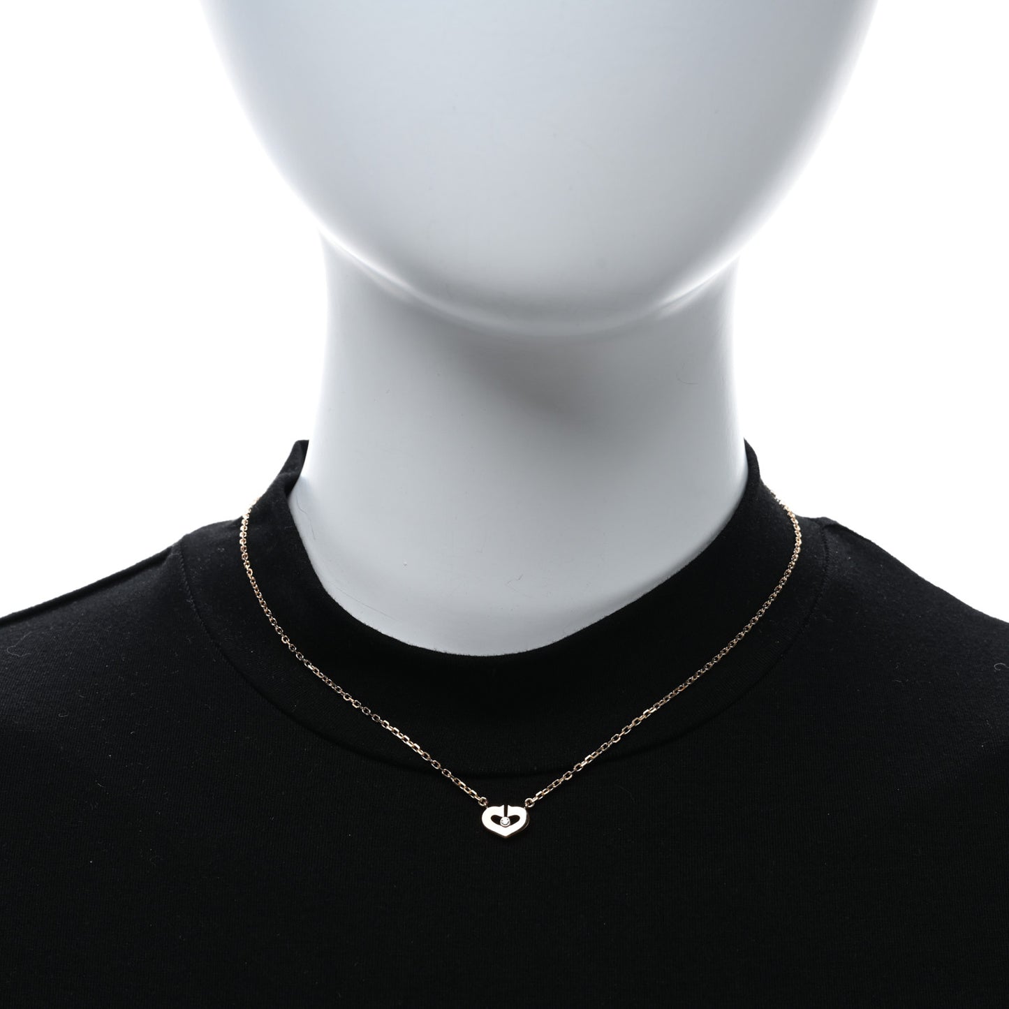 18K Pink Gold Diamond XS Hearts and Symbols Necklace