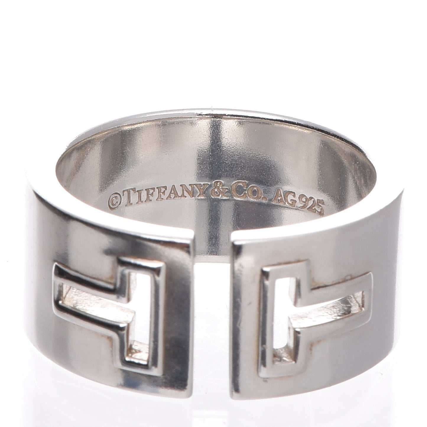 Sterling Silver T Cutout Ring 57 8