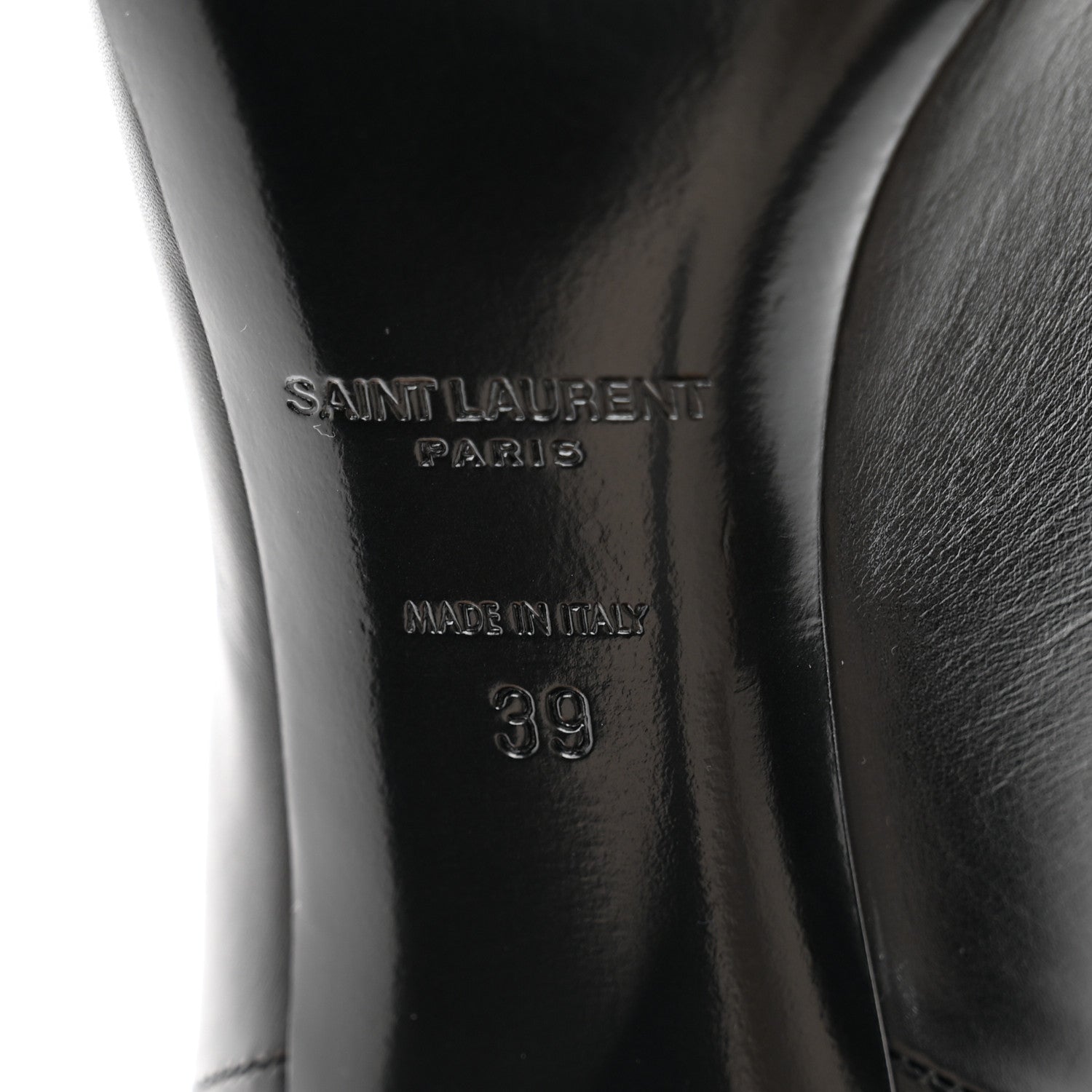 Saint Laurent Calfskin Kiki Over The Knee Boots 39 Black 6 of 7