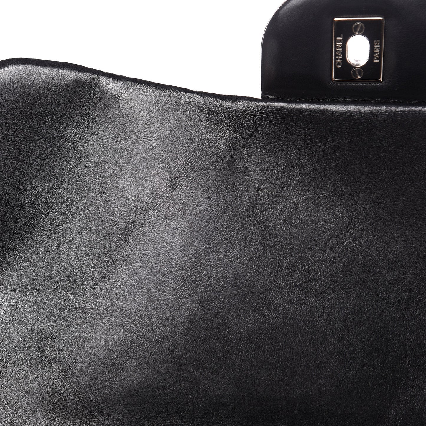 Lambskin Quilted Jumbo Single Flap Black