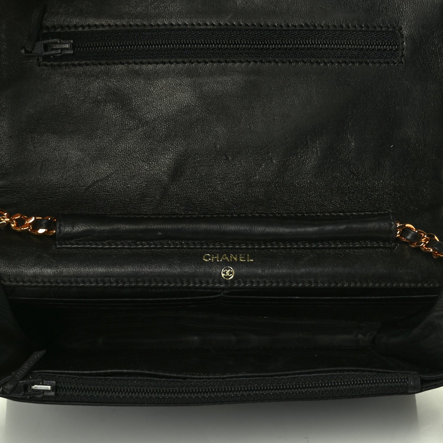 Chanel Patent Timeless CC Wallet On Chain WOC Black 4 of 7