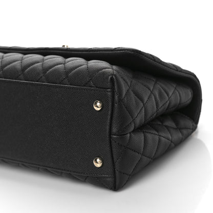 Chanel Caviar Quilted Small Coco Handle Flap Black 9 of 9