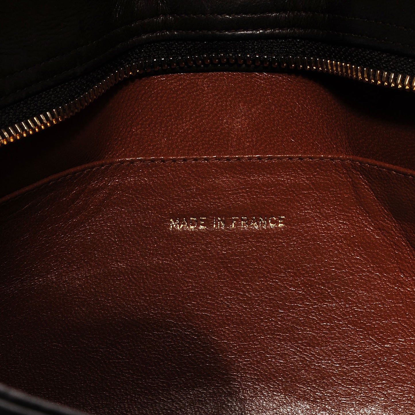 Lambskin Quilted Shoulder Bag Dark Brown