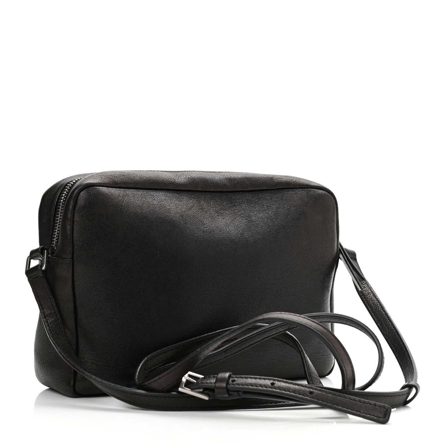 Lambskin Monogram Embossed Small Lou Camera Bag Black