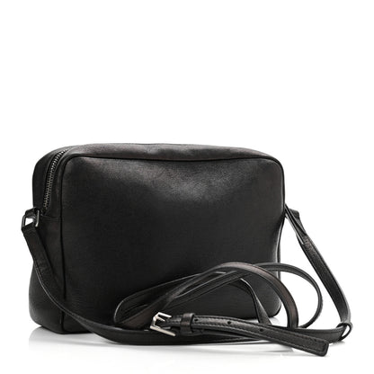 Saint Laurent Lambskin Monogram Embossed Small Lou Camera Bag Black 3 of 18