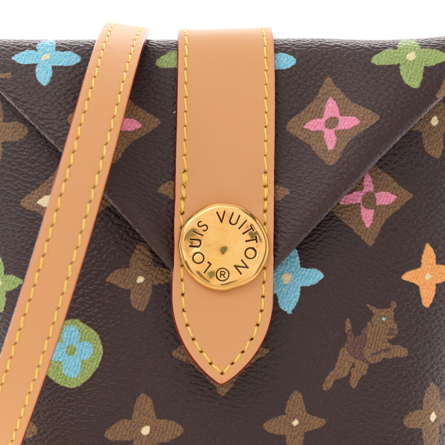 X TYLER THE CREATOR Monogram Craggy Envelope Pouch Chocolate