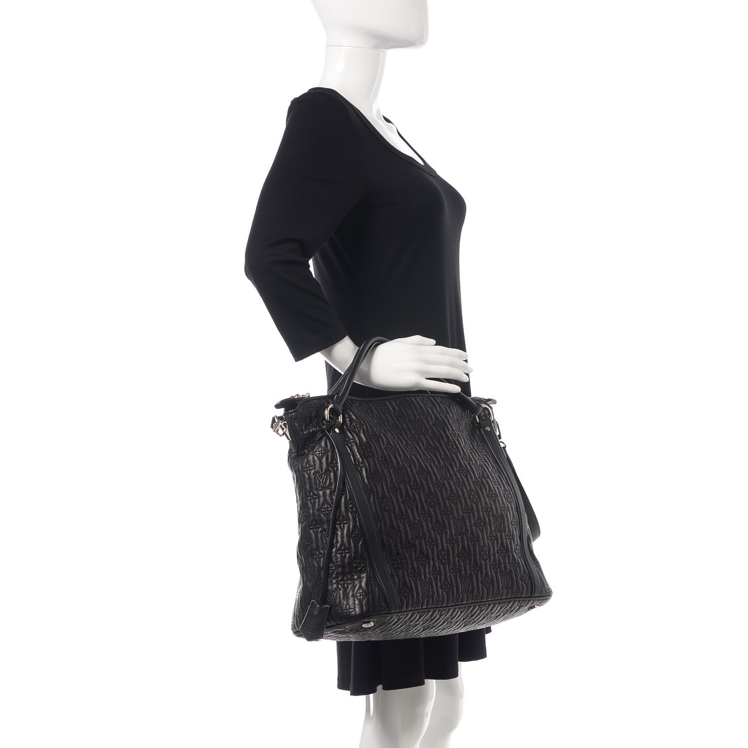 Louis Vuitton Monogram Lambskin Antheia Ixia MM Black 2 of 10