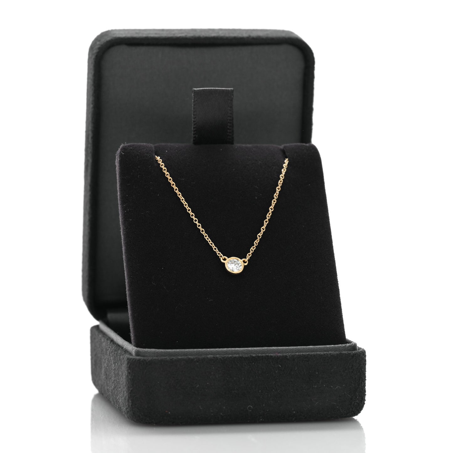 18K Yellow Gold Diamond .19ct Elsa Peretti Diamonds by the Yard Pendant Necklace