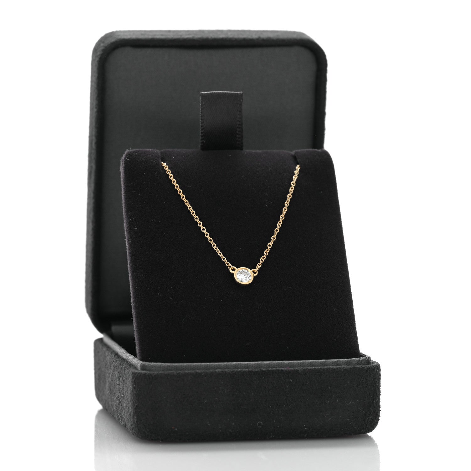 Tiffany 18K Yellow Gold Diamond .19ct Elsa Peretti Diamonds by the Yard Pendant Necklace 5 of 5