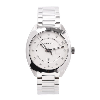 Gucci Stainless Steel Diamond 37mm G-Timeless Quartz Watch White 1 of 9